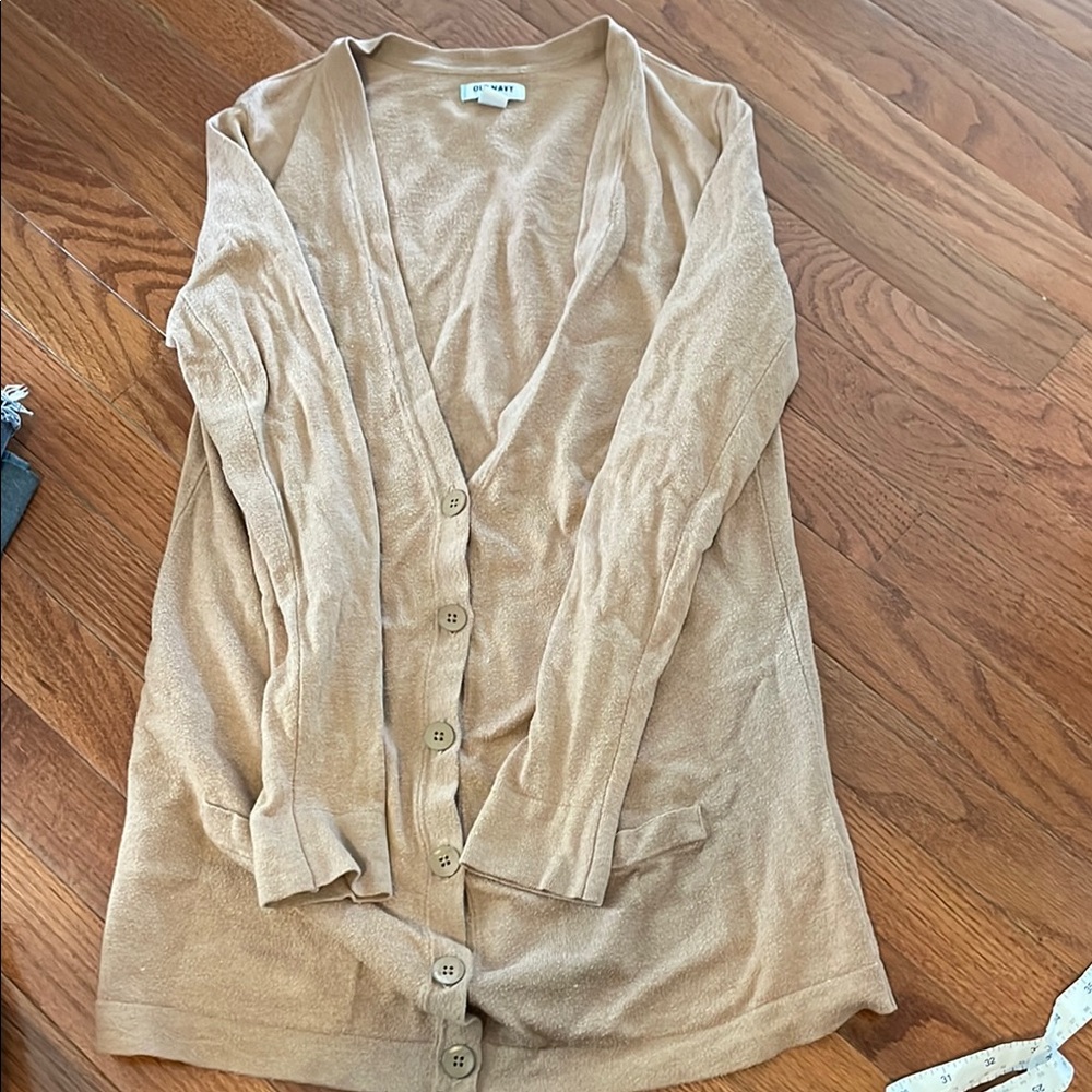 Women's Tan Cardigan Sweater
